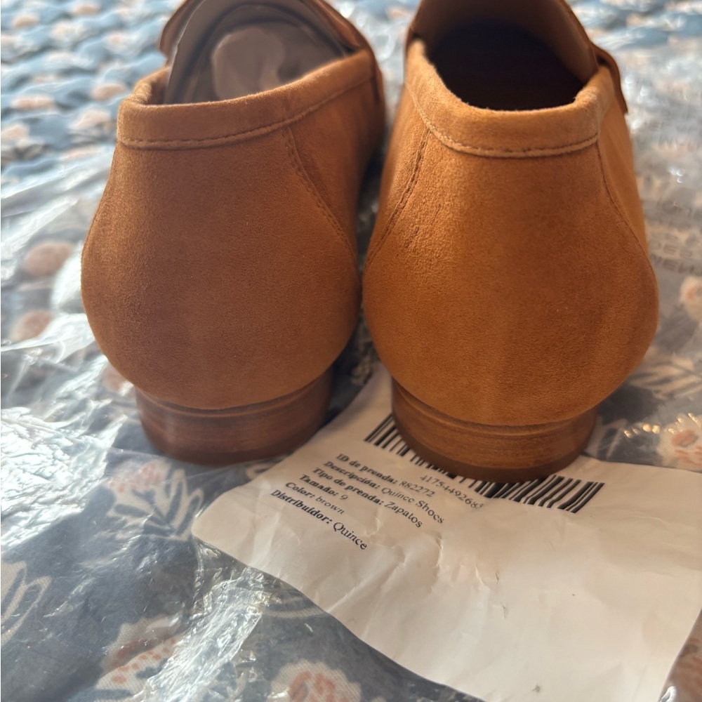 🧡 Quince Italian Leather Pointy Penny Loafer – Cognac, Size 9 (New Without Box) - Picture 9 of 9